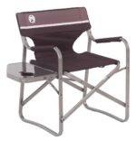 Custom Coleman Aluminum Deck Chair W/ Side Table