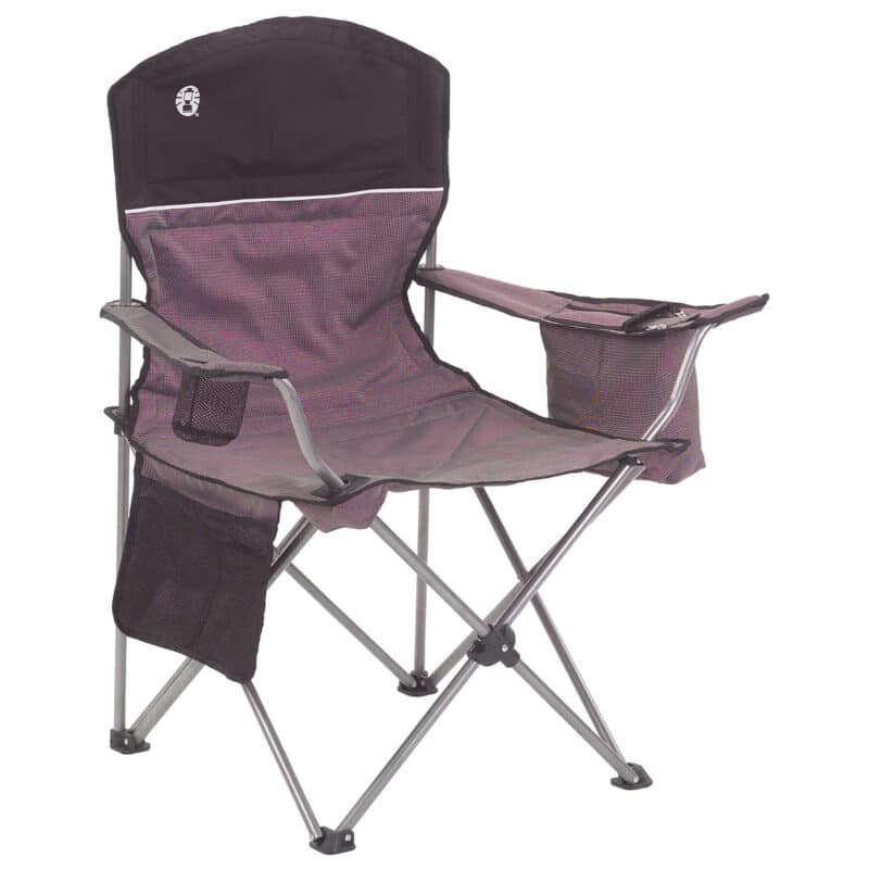 Custom Newell Brands Distribution LLC Coleman Cooler Quad Chair: Black/Grey/White (325 Lbs)