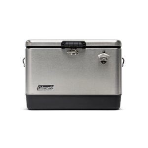 Custom Newell Brands Distribution LLC Coleman 54-Quart Reunion Collection Steel Chest Cooler - Stainless