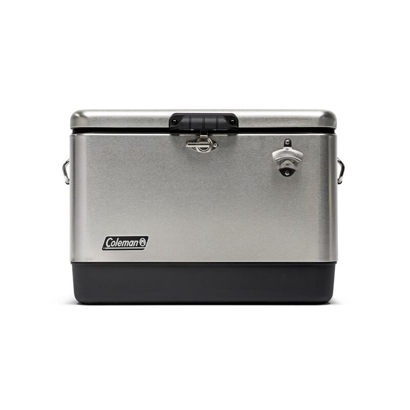 Custom Newell Brands Distribution LLC Coleman 54-Quart Reunion Collection Steel Chest Cooler - Stainless